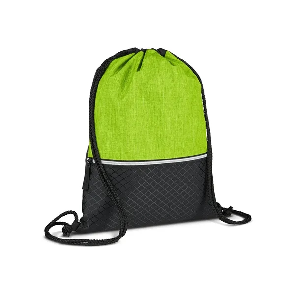 14.125" x 14.5" drawstring backpack with a PU backing and front... from ASI 79530 Prime Line