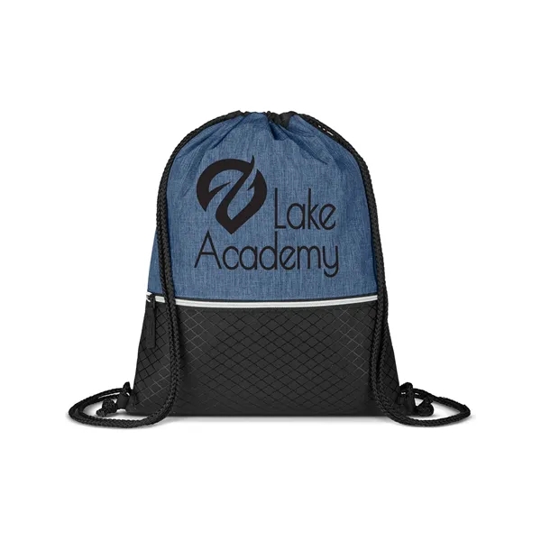 14.125" x 14.5" drawstring backpack with a PU backing and front... from ASI 79530 Prime Line