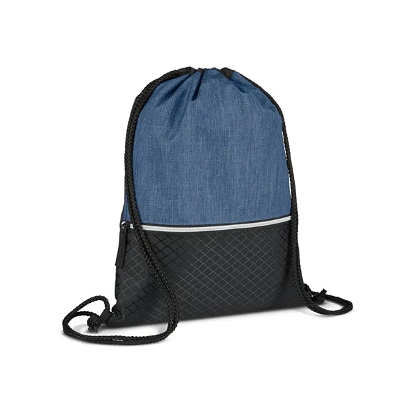 14.125" x 14.5" drawstring backpack with a PU backing and front... from ASI 79530 Prime Line