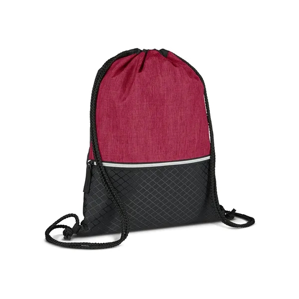 14.125" x 14.5" drawstring backpack with a PU backing and front... from ASI 79530 Prime Line
