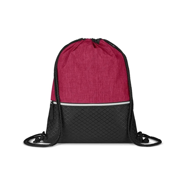 14.125" x 14.5" drawstring backpack with a PU backing and front... from ASI 79530 Prime Line