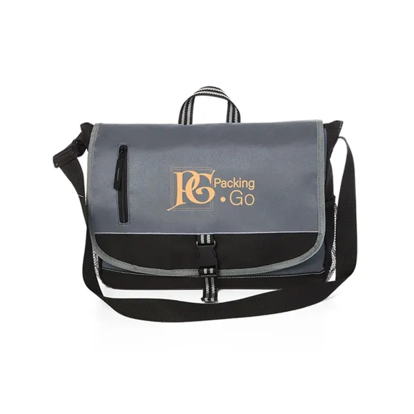 3.125" x 12.25" x 15" 210 and 600 Denier polyester messenger-style... from ASI 79530 Prime Line