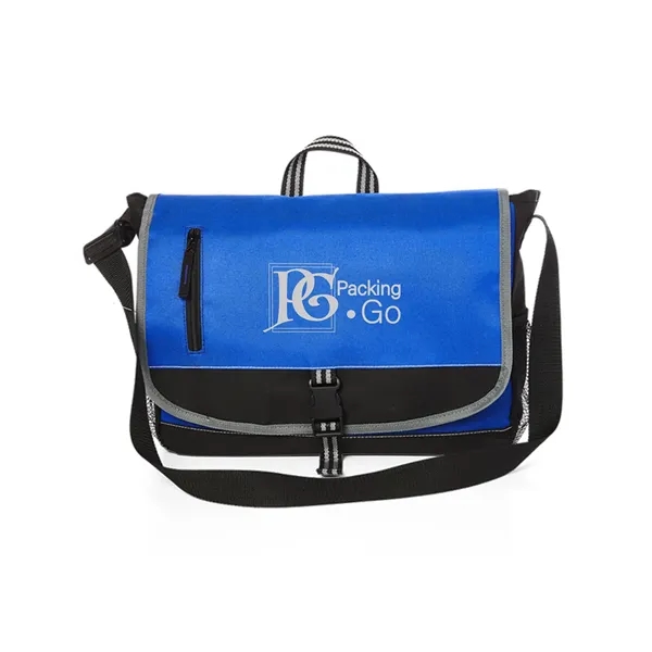 3.125" x 12.25" x 15" 210 and 600 Denier polyester messenger-style... from ASI 79530 Prime Line