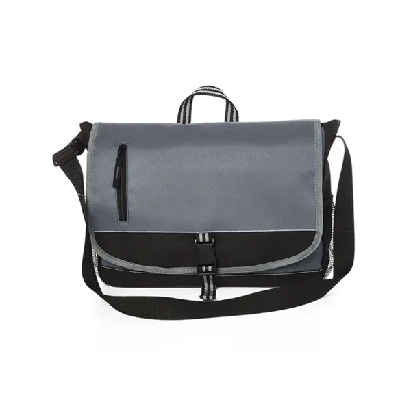 3.125" x 12.25" x 15" 210 and 600 Denier polyester messenger-style... from ASI 79530 Prime Line