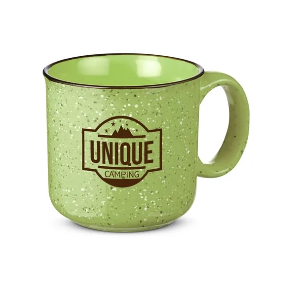 Campfire ceramic stonewear mug that measures 3.6" H x 4" diameter... from ASI 79530 Prime Line