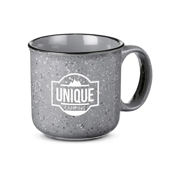 Campfire ceramic stonewear mug that measures 3.6" H x 4" diameter... from ASI 79530 Prime Line