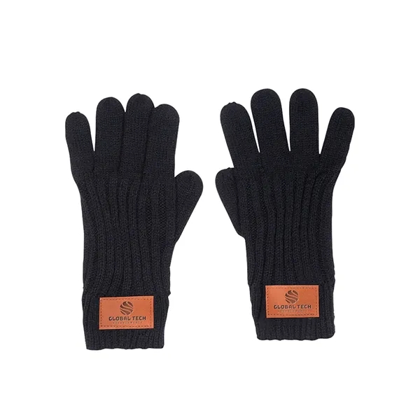 Leeman™ 100% acrylic rib knit gloves with PU leatherette patch.... from ASI 79530 Prime Line