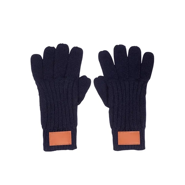 Leeman™ 100% acrylic rib knit gloves with PU leatherette patch.... from ASI 79530 Prime Line