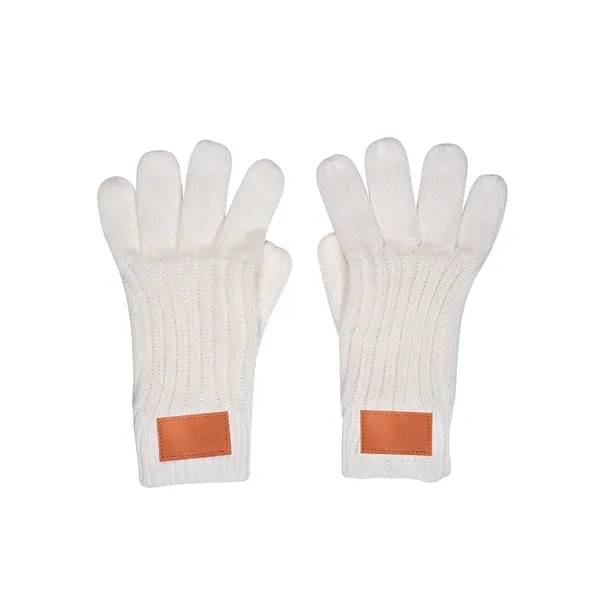 Leeman™ 100% acrylic rib knit gloves with PU leatherette patch.... from ASI 79530 Prime Line