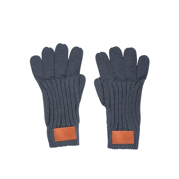 Leeman™ 100% acrylic rib knit gloves with PU leatherette patch.... from ASI 79530 Prime Line