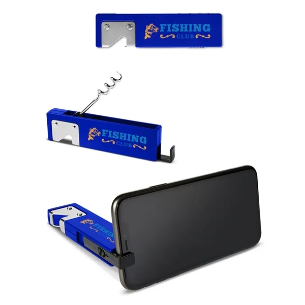 Bottle opener with a phone stand and corkscrew.... from ASI 79530 Prime Line