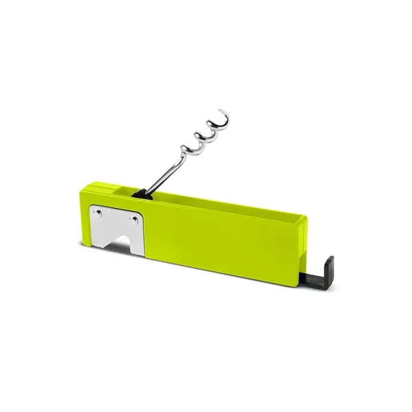 Bottle opener with a phone stand and corkscrew.... from ASI 79530 Prime Line