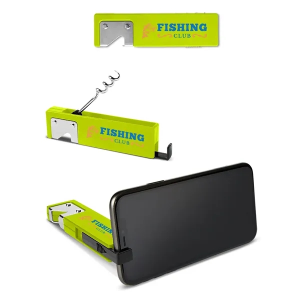 Bottle opener with a phone stand and corkscrew.... from ASI 79530 Prime Line