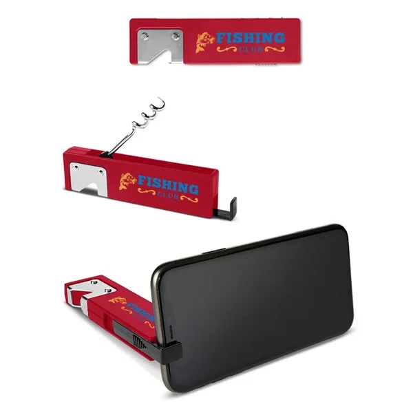 Bottle opener with a phone stand and corkscrew.... from ASI 79530 Prime Line