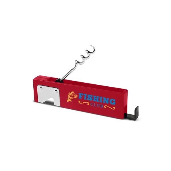 Bottle opener with a phone stand and corkscrew.... from ASI 79530 Prime Line