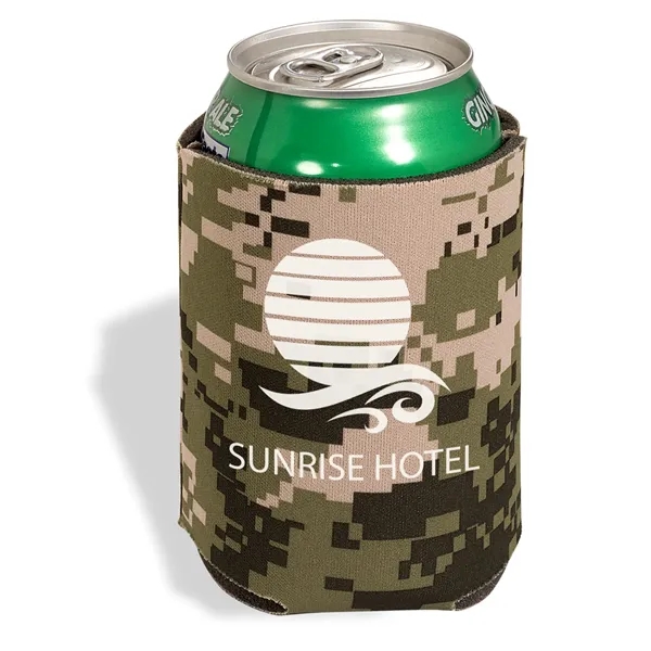 Insulating can cooler sleeve that collapsible; made of polyester foam.... from ASI 79530 Prime Line