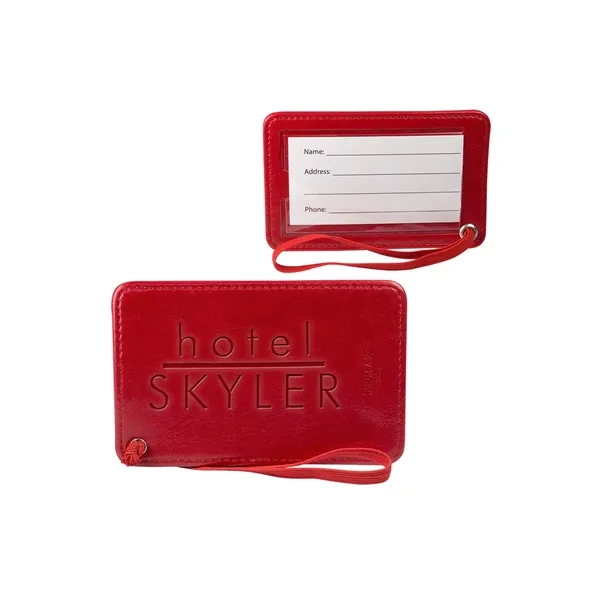 PU luggage tag with clear PVC display window (approx. 3.54" W... from ASI 79530 Prime Line