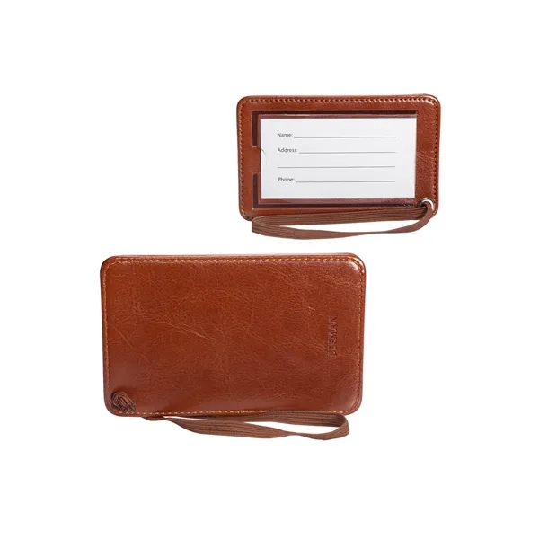 PU luggage tag with clear PVC display window (approx. 3.54" W... from ASI 79530 Prime Line