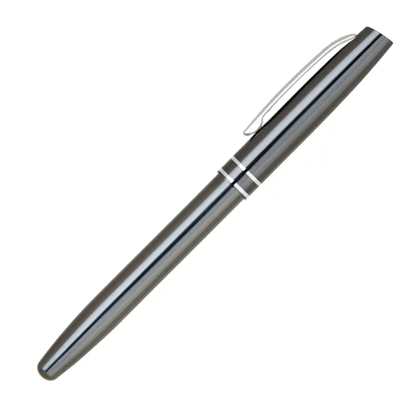 Rollerball or ballpoint pen with a colored body and shiny silver... from ASI 68190 Lungsal / Lungsal