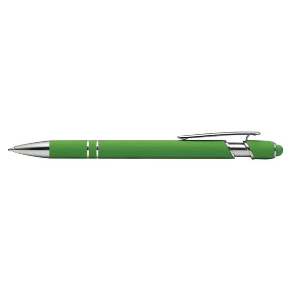 Click action rubber finished aluminum stylus pen with chrome accents.... from ASI 68190 Lungsal / Lungsal