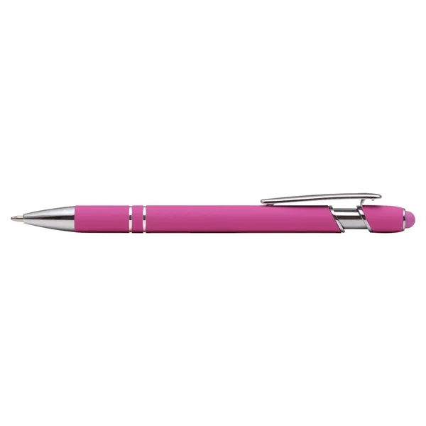 Click action rubber finished aluminum stylus pen with chrome accents.... from ASI 68190 Lungsal / Lungsal