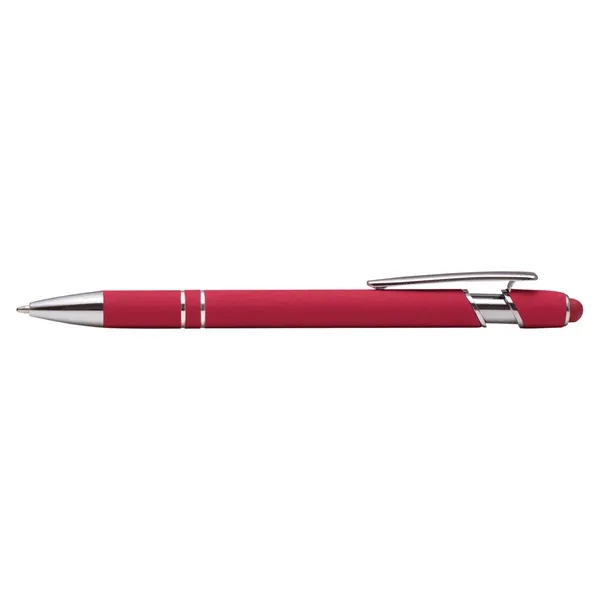 Click action rubber finished aluminum stylus pen with chrome accents.... from ASI 68190 Lungsal / Lungsal
