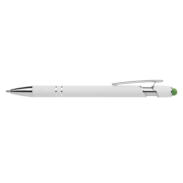 Click action rubber finished aluminum stylus pen with chrome accents.... from ASI 68190 Lungsal / Lungsal