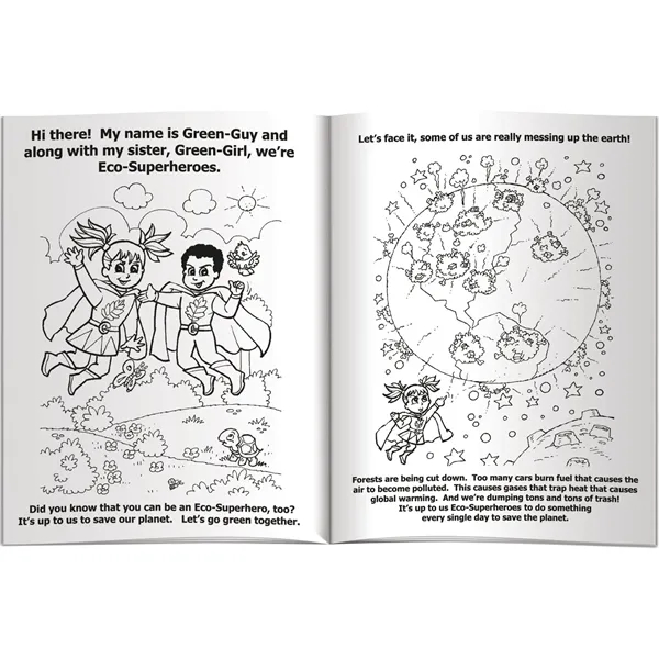 Coloring Book - Eco-Superheroes... from ASI 54100 Fields Manufacturing Inc / Better Life Line
