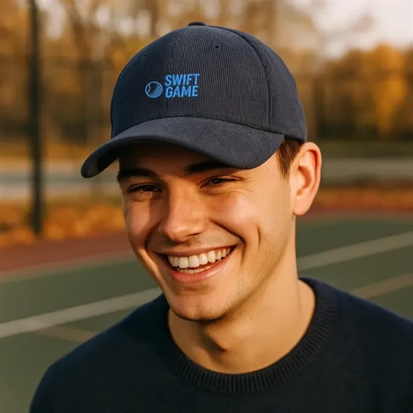 Vintage corduroy structured cap with adjustable buckle, perfect for custom imprint... from ASI 72657 Active Life Promo / Active Life