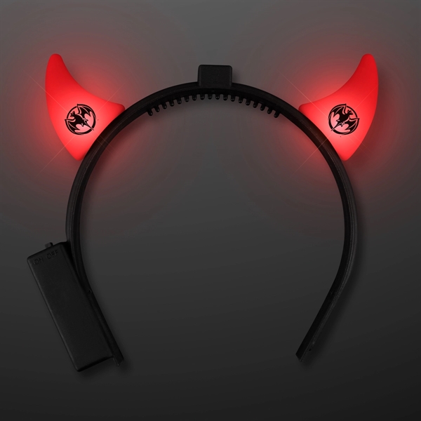 Blank or Imprinted. Light-up devil horns headband with red LED.... from ASI 34194 ALightPromos / Alight Promotional Products