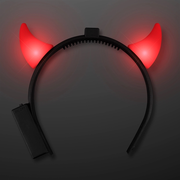 Blank or Imprinted. Light-up devil horns headband with red LED.... from ASI 34194 ALightPromos / Alight Promotional Products