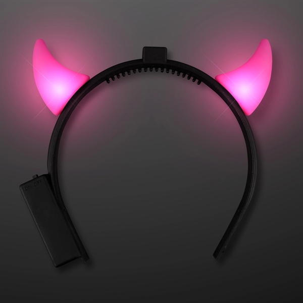Blank or imprinted. Light up, pink devil horns. One size fits... from ASI 34194 ALightPromos / Alight Promotional Products