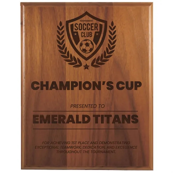 10 1/2" x 13" x 3/4" walnut wood step edge plaque... from ASI 74601 Calico