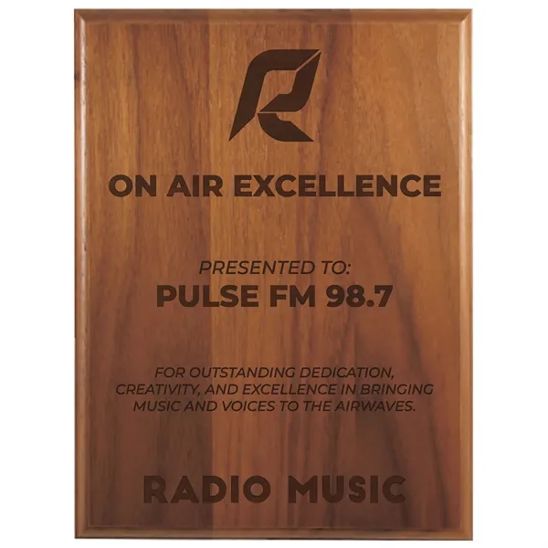 6" x 8" x 3/4" walnut wood plaque with hanging hole.... from ASI 74601 Calico