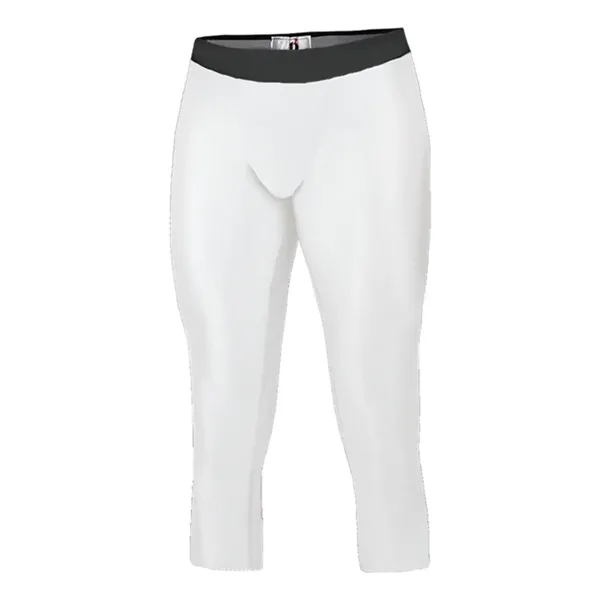 Calf length compression tights with exposed elastic waistband, youth... from ASI 84358 S&S Activewear