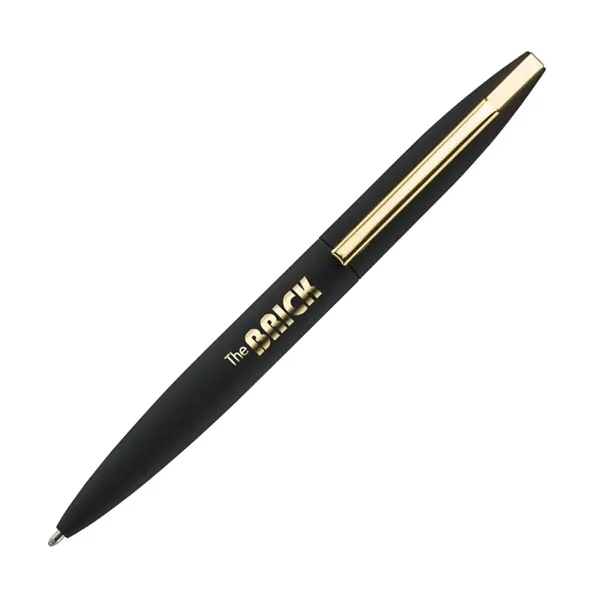 Metal twist-action ballpoint pen with chrome trim and black ink- medium... from ASI 84592 St Regis Group