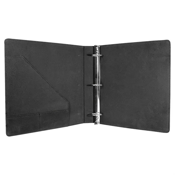 10.5" x 11.5" x 1.5" blue and silver PU leatherette 3-ring... from ASI 74601 Calico