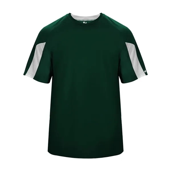 Moisture-wicking, breathable, antimicrobial Striker tee made with 100% polyester with small... from ASI 84358 S&S Activewear