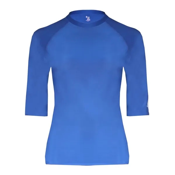 Half-sleeve compression crew neck T-shirt made of polyester/spandex with moisture management.... from ASI 84358 S&S Activewear