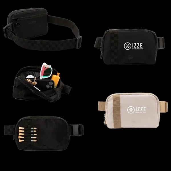 9" x 6" x 2" golf belt bag with magnetic buckle... from ASI 57653 Gold Bond