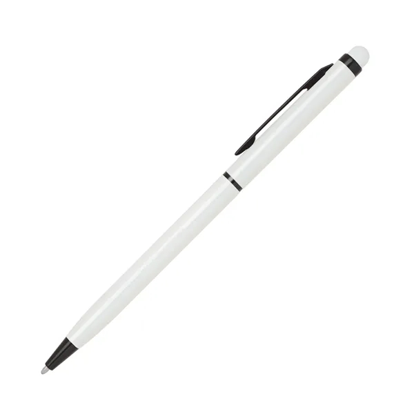 Aluminum twist-action ballpoint pen with a slim, hi-gloss enamel body, black... from ASI 68190 Lungsal / Lungsal