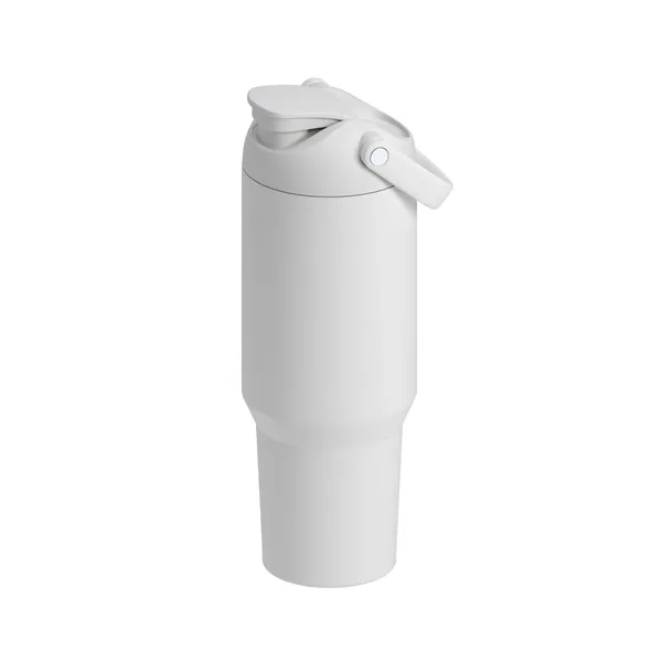 40 oz vacuum-insulated tumbler with matte finish and carry handle for... from ASI 31518 ADNART / Asobu