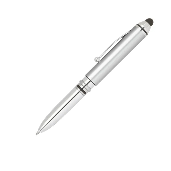 Aluminum cap-off ballpoint pen with an LED light and stylus tip... from ASI 68190 Lungsal / Lungsal