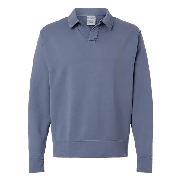 ComfortWash by Hanes Garment-Dyed Polo Collar Sweatshirt... from ASI 84358 S&S Activewear