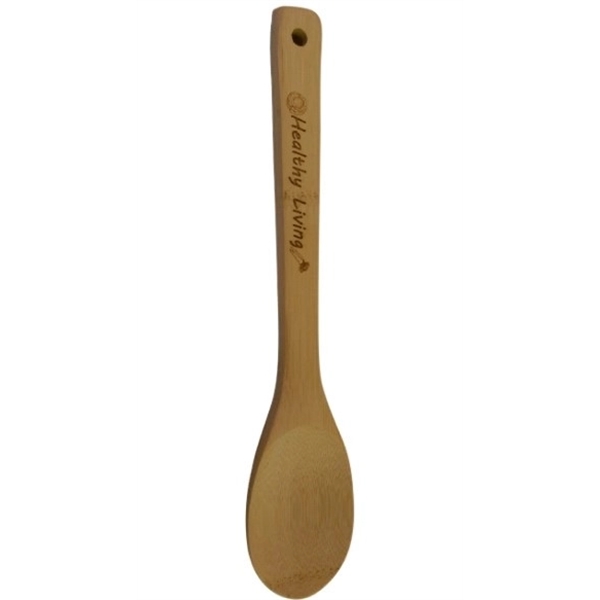 12" salad spoon made from eco-friendly bamboo with lacquered finish and... from ASI 72657 Active Life Promo / Apres Ski Ingrain Promo