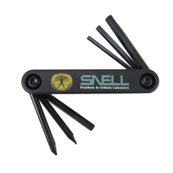 Collapsible bicycle tool for cyclists with hex keys, Phillips and flat... from ASI 72657 Active Life Promo / Active Life Promo