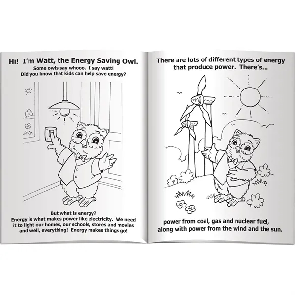 Coloring Book - Energy Saving Owl... from ASI 54100 Fields Manufacturing Inc / Better Life Line