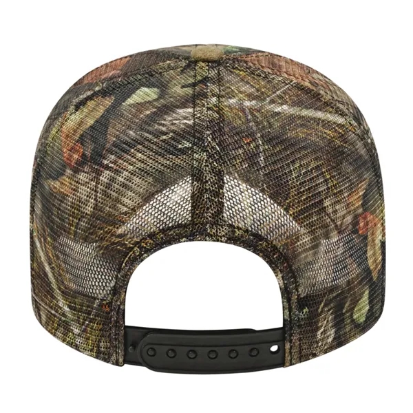 Cotton twill medium profile six panel structured cap with all over... from ASI 43792 Cap America Inc