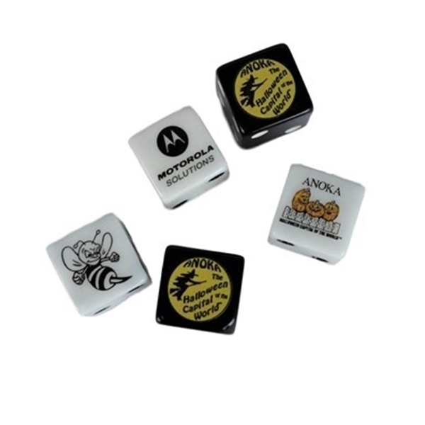 19 mm dice that is available in various colors and customized... from ASI 72657 Active Life Promo / Apres Ski Street Marketing