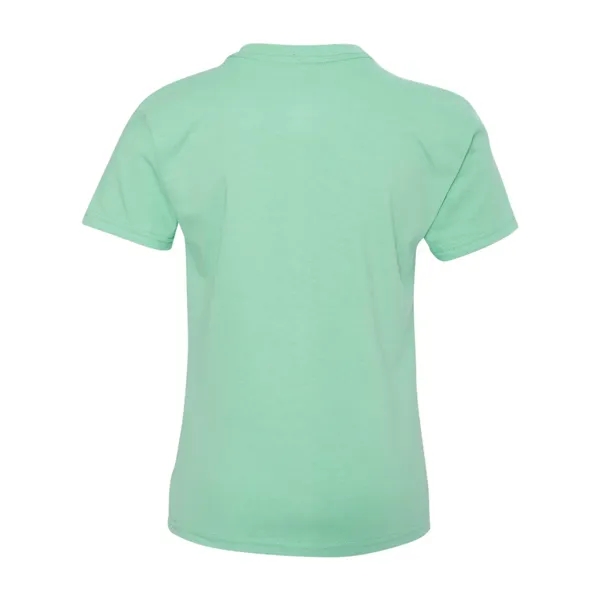 Youth short sleeve T-shirt with lay flat collar, and double-needle stitching.... from ASI 84358 S&S Activewear